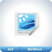 ADESIVO  RETANGULAR  40 X 50  MM  couche  80 grs./ OFF  SET     250pçs.  